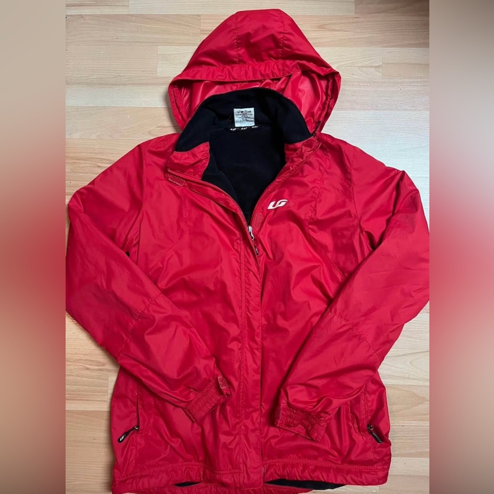 UG Women's Red Hooded Jacket